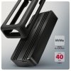 AXAGON EEM2-40G Obudowa zewnętrzna aluminiowa USB4 Gen 3x2 M.2 SSD NVMe 40Gbps passive, USB-C cable, silicon sleeve